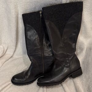 L.L. Bean Women's Black Leather Winter Boots